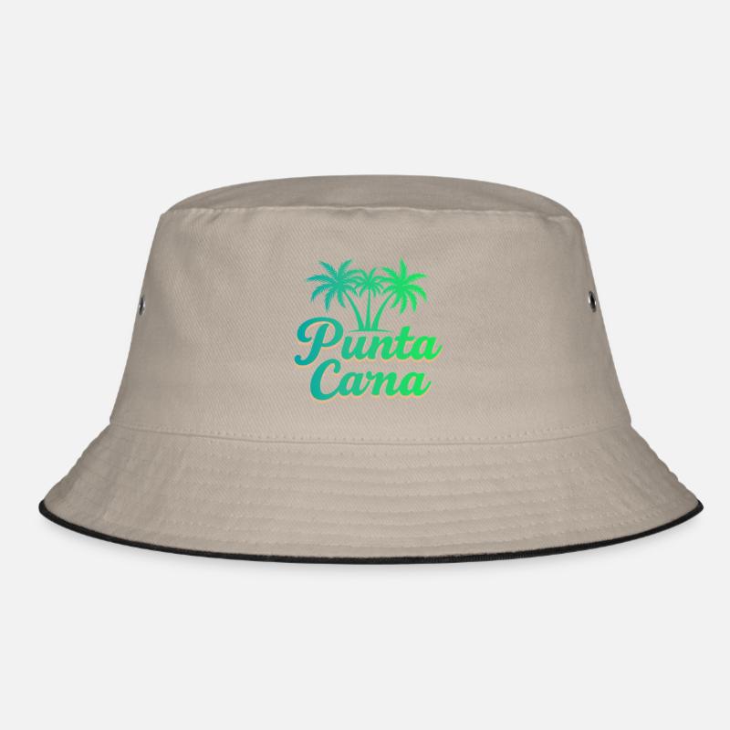 Punta Cana Caribbean Vacation with Palm Trees Bucket Hat