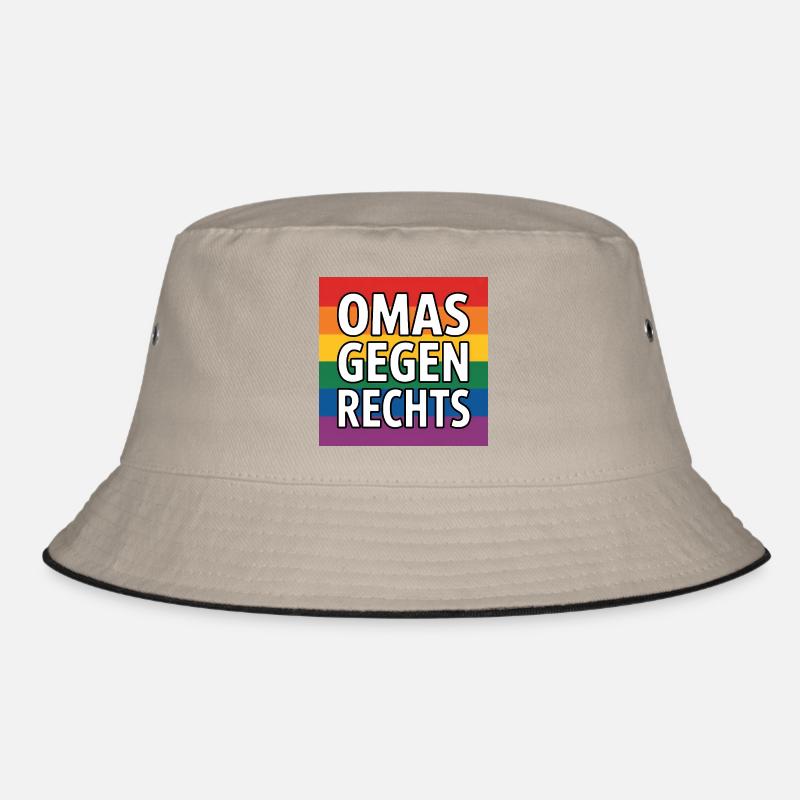 Omas gegen Rechts - Antifa Regenbogen Tee Bucket Hat