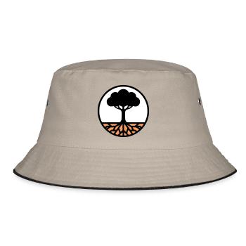 Tree of Life Circle Icon - Bucket Hat - khaki/black - Front