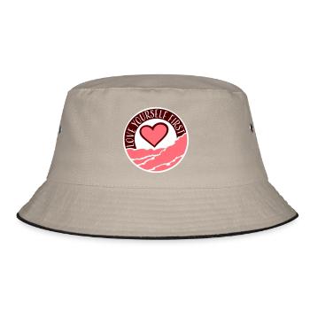 Love Yourself First Self-Love Self-Care - Bucket Hat - khaki/black - Front