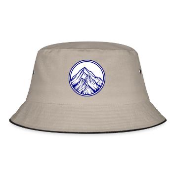 Berge Symbol Felsen - Bucket Hat - Khaki/Schwarz - Vorne