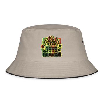 Jungle Dancehall Sound System - Bucket Hat - khaki/black - Front