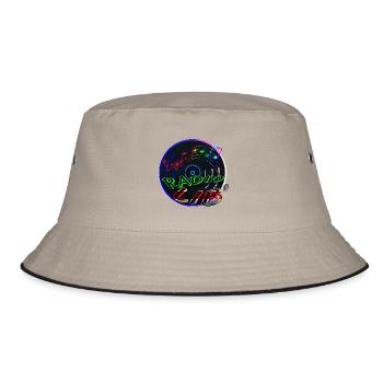 Neon Radio Lib Vinyl - Bucket Hat - khaki/black - Front
