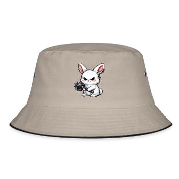 Lapin câlin avec marteau à pointes - Bob - kaki/noir - Devant