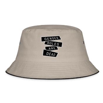 Gender Roles Are Dead Statement Freedom Saying - Bucket Hat - khaki/black - Front
