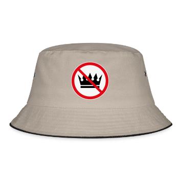 No Kings! (Protest Design / 3C) - Bucket Hat - khaki/black - Front