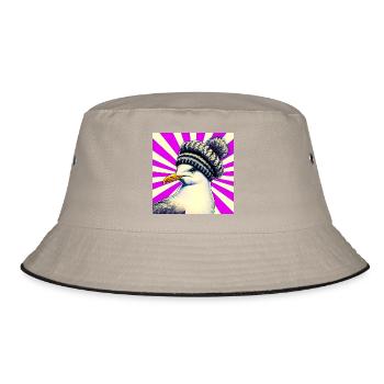gull - Bucket Hat - khaki/black - Front