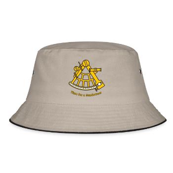 Sextant - Navigation Kapitän Segeln Meer Offshore - Bucket Hat - Khaki/Schwarz - Vorne