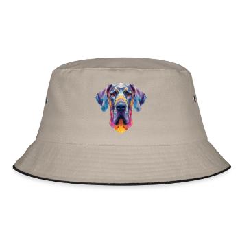 Deutsche Dogge - Bucket Hat - Khaki/Schwarz - Vorne