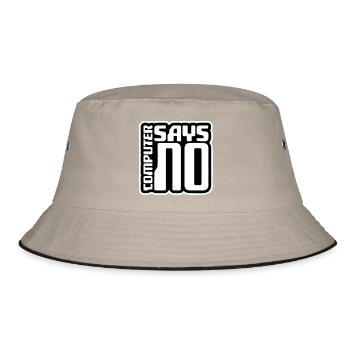 Computer Says No Lustig Programmierer Nerd Technik - Bucket Hat - Khaki/Schwarz - Vorne