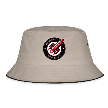 Jahrgang 26 – Wir Gehn Ab Wie Ne Rakete! (NEG Red) - Bucket Hat - Khaki/Schwarz - Vorne