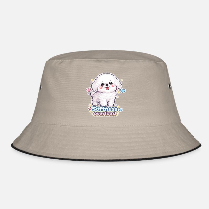 Surcharge de douceur - Design de chien Bichon mignon - Bob - kaki/noir
