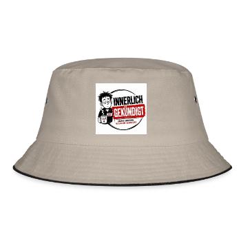 Innerlich habe gekündigt - Bucket Hat - Khaki/Schwarz - Vorne