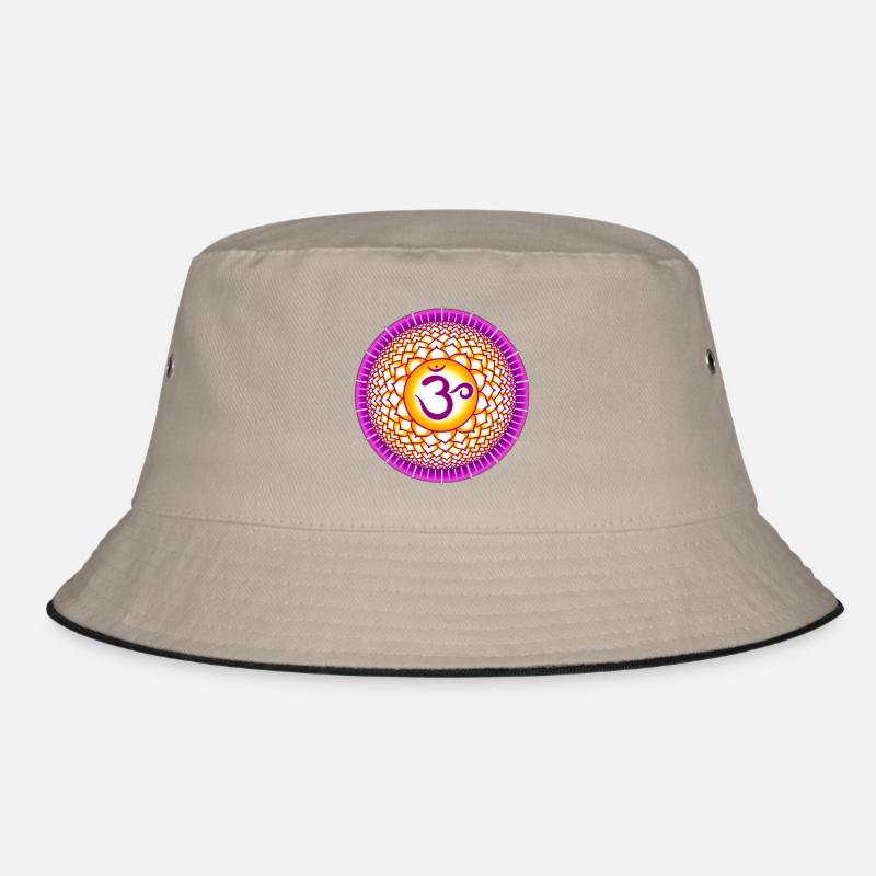 Crown Chakra Sahasrara - Bucket Hat - khaki/black