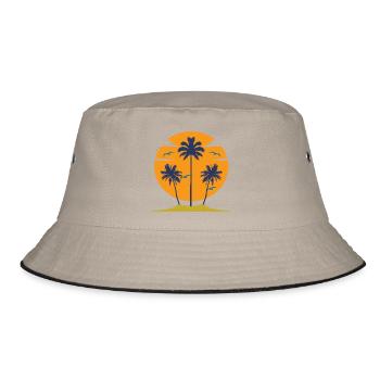 Palm Beach Birds - Bucket Hat - khaki/black - Front