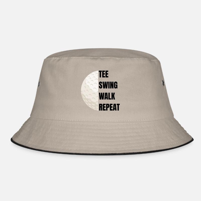 Tee Swing Walk Repeat - Golf slogan Bucket Hat