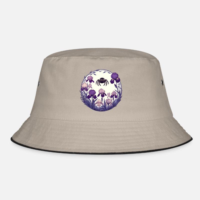 Iris Garden Spider Circle Bucket Hat