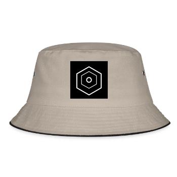 Logo hexagonal à plusieurs niveaux noir - Bob - kaki/noir - Devant