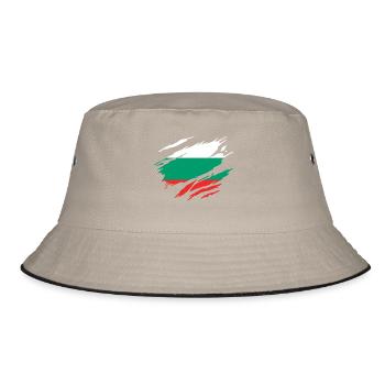 Bulgaria Bulgarian Flag - Bucket Hat - khaki/black - Front