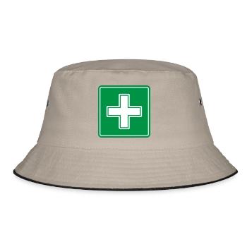 Icône vectorielle de panneaux de sécurité croisés médicales de premiers secours - Bob - kaki/noir - Devant