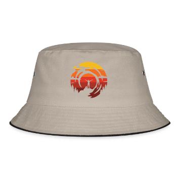 Gebirge - Bucket Hat - Khaki/Schwarz - Vorne
