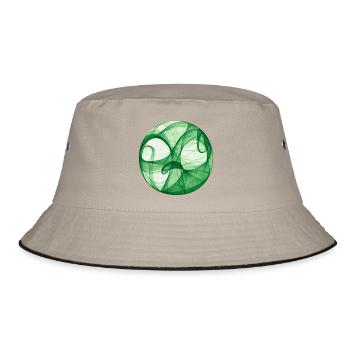 Lebensbaum Grün - Bucket Hat - Khaki/Schwarz - Vorne