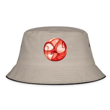 Lebensbaum Rot - Bucket Hat - Khaki/Schwarz - Vorne