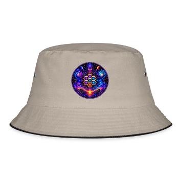 Sacred Geometrie - Bucket Hat - Khaki/Schwarz - Vorne