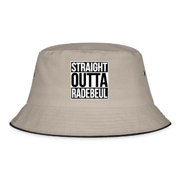 Straight Outta radebeul - Bucket Hat - Khaki/Schwarz - Vorne