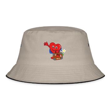 Mucki Urlaub - Bucket Hat - Khaki/Schwarz - Vorne
