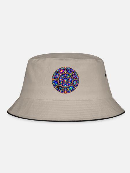 Nonagon - Bucket Hat - Khaki/Schwarz