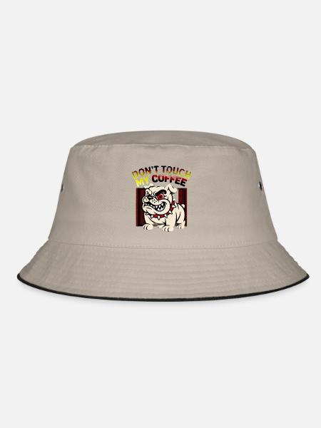 Fass meinen Kaffeebulldogge nicht an - Bucket Hat - Khaki/Schwarz