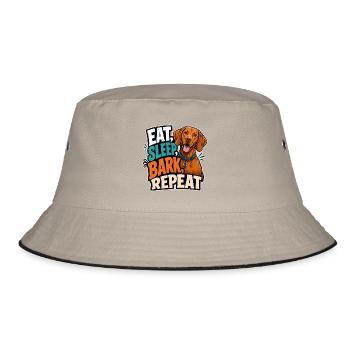 Ungarischer Pointer - Bucket Hat - Khaki/Schwarz - Vorne