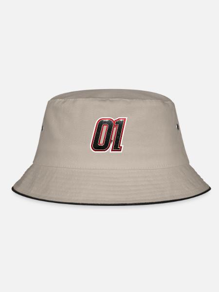 01 Carbon Racing Emblem - Bucket Hat - Khaki/Schwarz