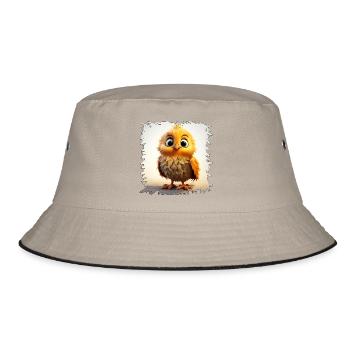 Küken im Morgenlicht Flaumheld - Bucket Hat - Khaki/Schwarz - Vorne