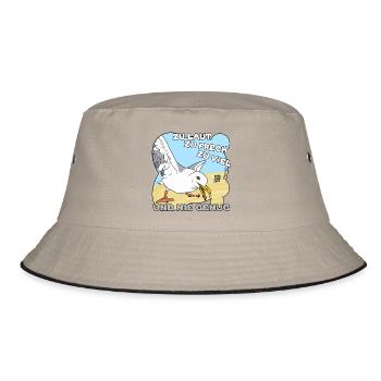 Zu laut, zu frech, zu viel - Bucket Hat - Khaki/Schwarz - Vorne