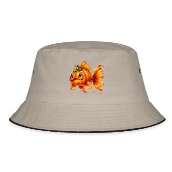 Kürbisfisch - Bucket Hat - Khaki/Schwarz - Vorne