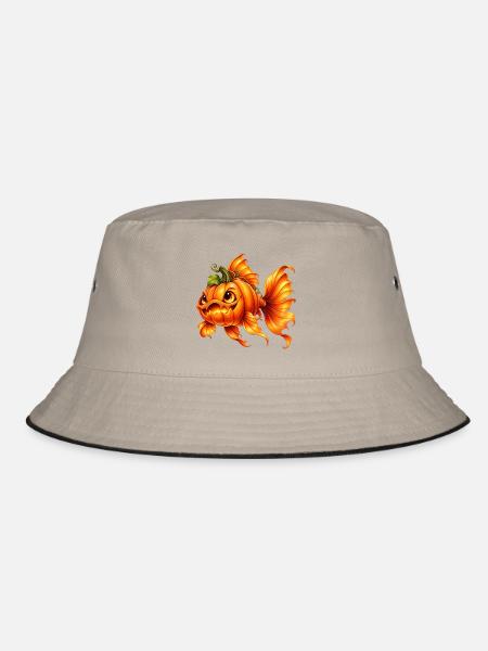 Kürbisfisch - Bucket Hat - Khaki/Schwarz