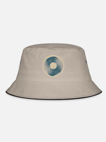 Naturvinyl – Kanu und Wald - Bucket Hat - Khaki/Schwarz