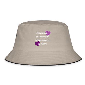 Asexuelle Immunität - Bucket Hat - Khaki/Schwarz - Vorne