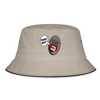 Olive Emotionen, Soziale Medien - Bucket Hat - Khaki/Schwarz - Vorne