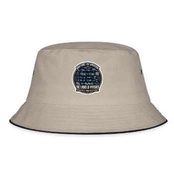 Physik Gesetze Sticker Universum - Bucket Hat - Khaki/Schwarz - Vorne