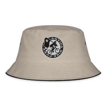 bike punks - Bucket Hat - Khaki/Schwarz - Vorne