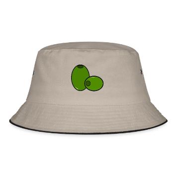 Olives Design | two green olives - Bucket Hat - khaki/black - Front