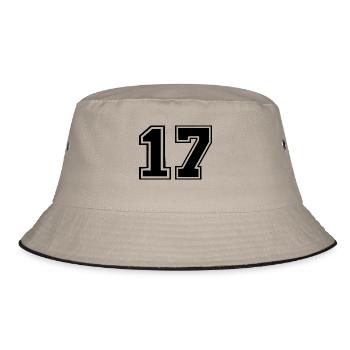 17 - Bucket Hat - Khaki/Schwarz - Vorne