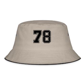 78 - Bucket Hat - khaki/black - Front