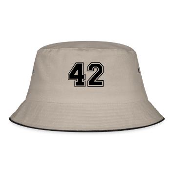 42 - Bucket Hat - khaki/black - Front