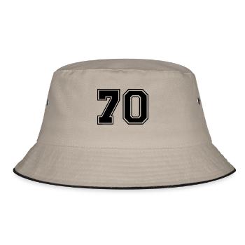 70 - Bucket Hat - khaki/black - Front