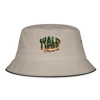 Forest 20 Forest Love with Hedgehog - Bucket Hat - khaki/black - Front