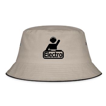 DJ / Electro - Bucket Hat - khaki/black - Front